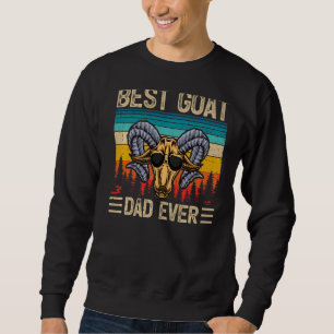 Mens Goat Vintage  Best Goat Dad Ever Father's Day Sweatshirt