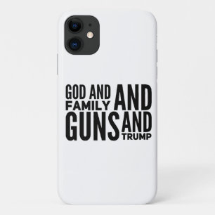 Mens God And Family And Guns And Trump For Patriot iPhone 11 Case