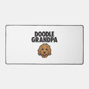 Mens Goldendoodle Grandpa Doodle Papa Cute Goldend Desk Mat