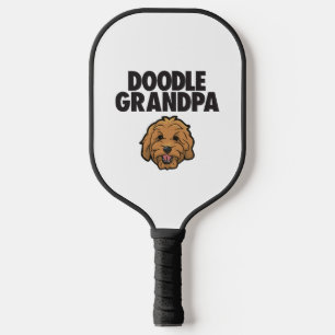 Mens Goldendoodle Grandpa Doodle Papa Cute Goldend Pickleball Paddle