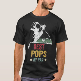 Mens Golf Best Pops By Par Grandpa Golfer Father's T-Shirt