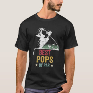 Mens Golf Best Pops By Par Grandpa Golfer Father's T-Shirt