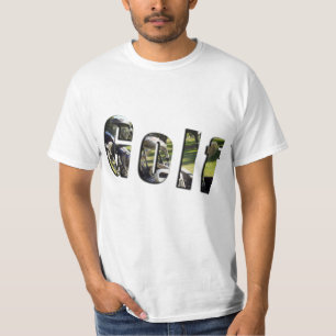 Mens Golf Logo Made From Clubs Tshirt, T-Shirt