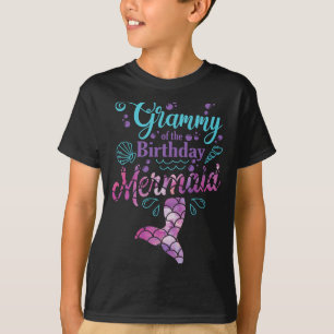 Mens Grammy Of The Birthday Mermaid Matching T-Shirt