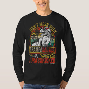 Mens Grampa Rex Saurus Father's Day Christmas Din T-Shirt