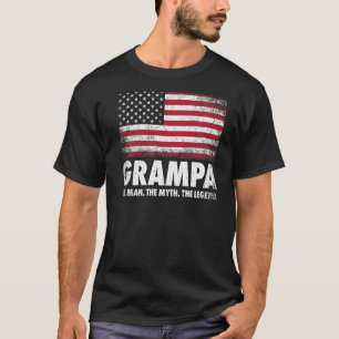 Mens Grampa The Man The Myth The Legend Grandpa Fa T-Shirt