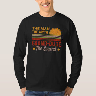 Mens Grand Dude The Man Myth Legend Retro Grandpa T-Shirt