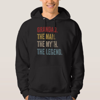 Mens Grandad The Man The Myth The Legend Father's  Hoodie