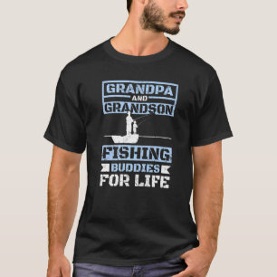 Mens Grandpa and grandson fishing buddies for life T-Shirt