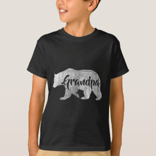 Mens Grandpa Bear Awesome Camping Gramps Tee