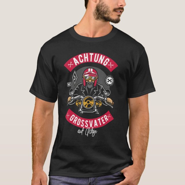 Mens Grandpa Birthday 2021 – Attention Grandfather T-Shirt (Front)