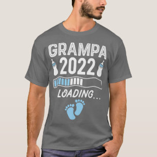 Mens Grandpa Grampa 2022 Loading Grandad Pregnanc T-Shirt