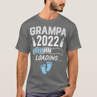 Mens Grandpa Grampa 2022 Loading Grandad Pregnanc T-Shirt