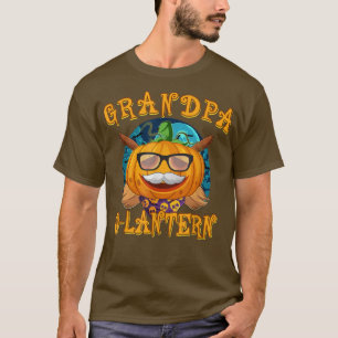 Mens Grandpa Halloween Costume Jack O Lantern Pump T-Shirt