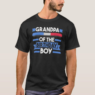 Mens Grandpa Of The Birthday Boy Police T-Shirt
