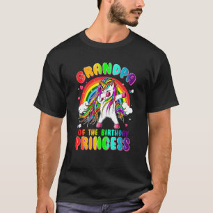 Mens Grandpa of the Birthday Princess Girl Teen Da T-Shirt