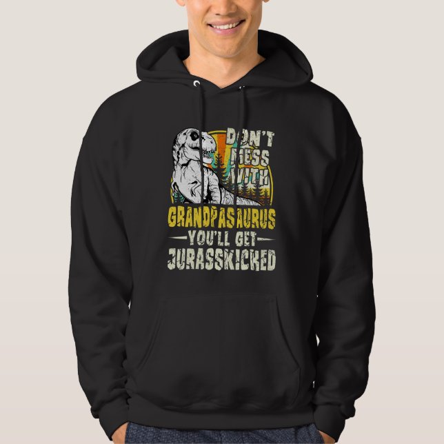 Mens Grandpa Rex Saurus Papasaurus Dinosaurs Men F Hoodie (Front)