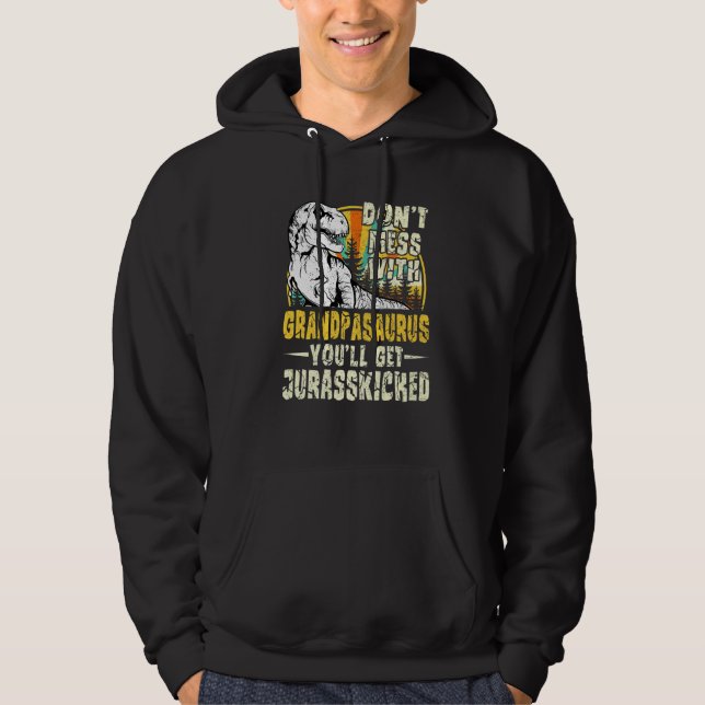 Mens Grandpa Rex Saurus Papasaurus Dinosaurs Men F Hoodie (Front)