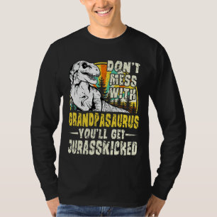 Mens Grandpa Rex Saurus Papasaurus Dinosaurs Men F T-Shirt