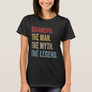 Mens Grandpa The Man The Myth The Legend Father's T-Shirt