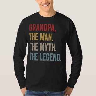 Mens Grandpa The Man The Myth The Legend Men Fath T-Shirt