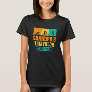 Mens Grandpas Triathlon Cheer Team Triathlon Triat T-Shirt