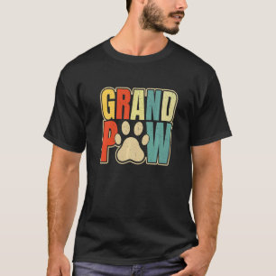 Mens Grandpaw Fur Grandpa Dog Father's Day T-Shirt