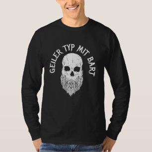 Mens Great Type With Beard Skull Beard Carrier T-Shirt