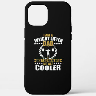 Mens Great Weightlifter Dad Gift Papa Gym T-Shirt. iPhone 12 Pro Max Case