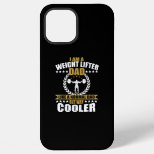 Mens Great Weightlifter Dad Gift Papa Gym T-Shirt. iPhone 12 Pro Max Case