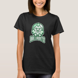 Mens Green Halloween Men Scary Clown Halloween T-Shirt