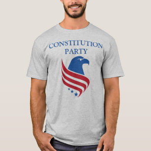 Men's Grey T, Front Logo T-Shirt