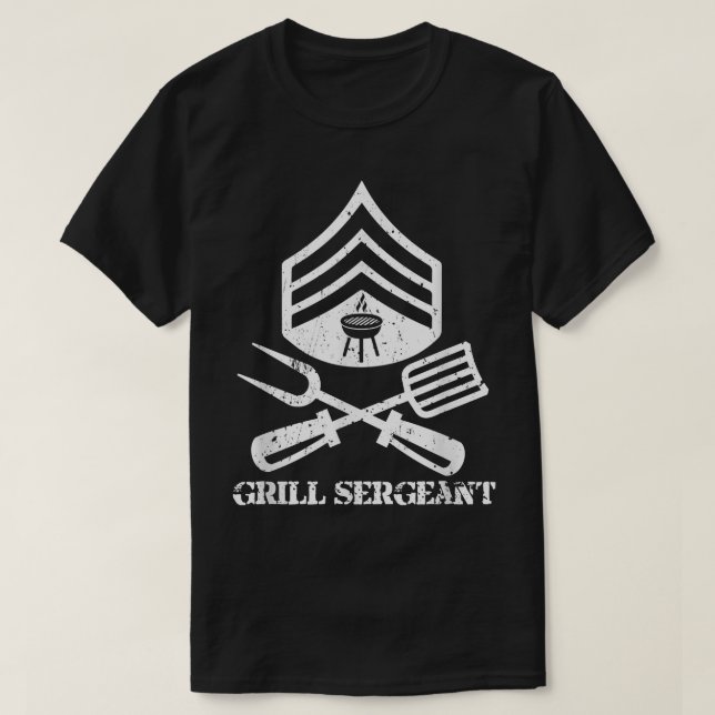 Mens Grill Sergeant BBQ Master Grilling  T-Shirt (Design Front)