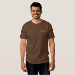 Men's Groom Embroidered T-Shirt<br><div class="desc">For the Groom shown is a black colour t-shirt to relax in. Embroidered text on the front left chest area.
Customize this item or buy as shown.</div>