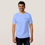 Men's Groom Embroidered T-Shirt<br><div class="desc">For the Groom shown is a blue colour t-shirt to relax in. Blue embroidered text on the front left chest area.
Customize this item or buy as shown.</div>
