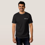 Men's Groom Embroidered T-Shirt<br><div class="desc">For the Groom shown is a black colour t-shirt to relax in. White embroidered text on the front left chest area.
Customize this item or buy as shown.</div>