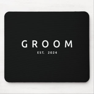 Mens Groom Est 2024 Future Husband Bachelor Party Mouse Pad