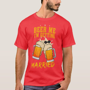 Mens Groom Groomsmen Bachelor Wedding Party Beer L T-Shirt