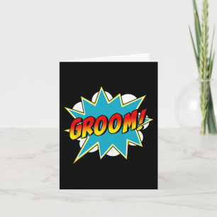 Mens Groom Superhero Bachelor Stag Party Wedding C Card