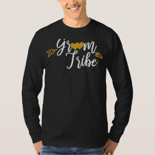 Mens Groom Tribe Heart Engagement Wedding Party Ma T-Shirt