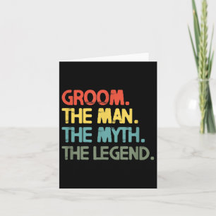 Mens Groom Wedding Bachelor Party Retro Vintage  Card
