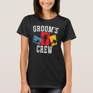 Mens Grooms' Crew Groom Squad Stag Night Bachelor T-Shirt