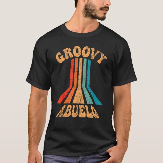 Mens Groovy Abuelo 70s Aesthetic Nostalgia 1970's  T-Shirt (Front)