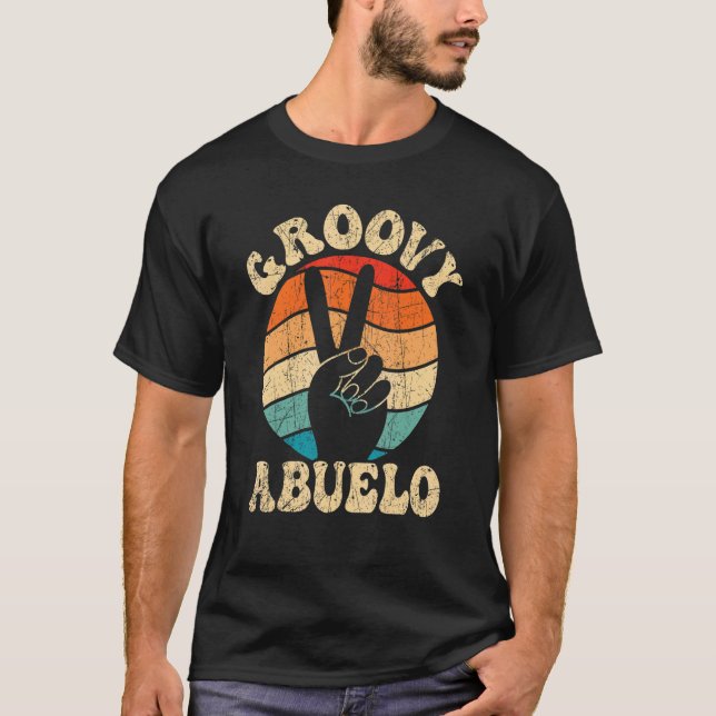 Mens Groovy Abuelo 70s Aesthetic Nostalgia 1970's  T-Shirt (Front)