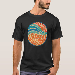 Mens Groovy Brother 70s Aesthetic 1970's Retro Bro T-Shirt