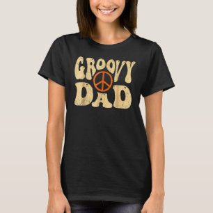 Mens Groovy Dad 70s 1970's Retro Dad T-Shirt