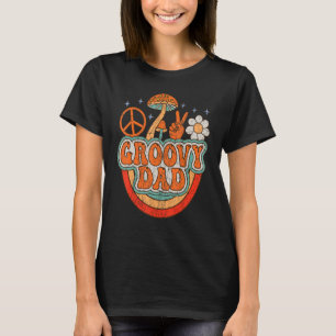 Mens Groovy Dad 70s Aesthetic Nostalgia 1970's Hip T-Shirt