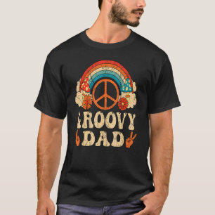 Mens Groovy Dad 70s Aesthetic Nostalgia 1970's Hip T-Shirt