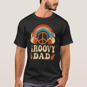 Mens Groovy Dad 70s Aesthetic Nostalgia 1970's Hip T-Shirt