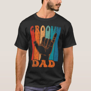 Mens Groovy Dad 70s Aesthetic Nostalgia 1970's Ret T-Shirt